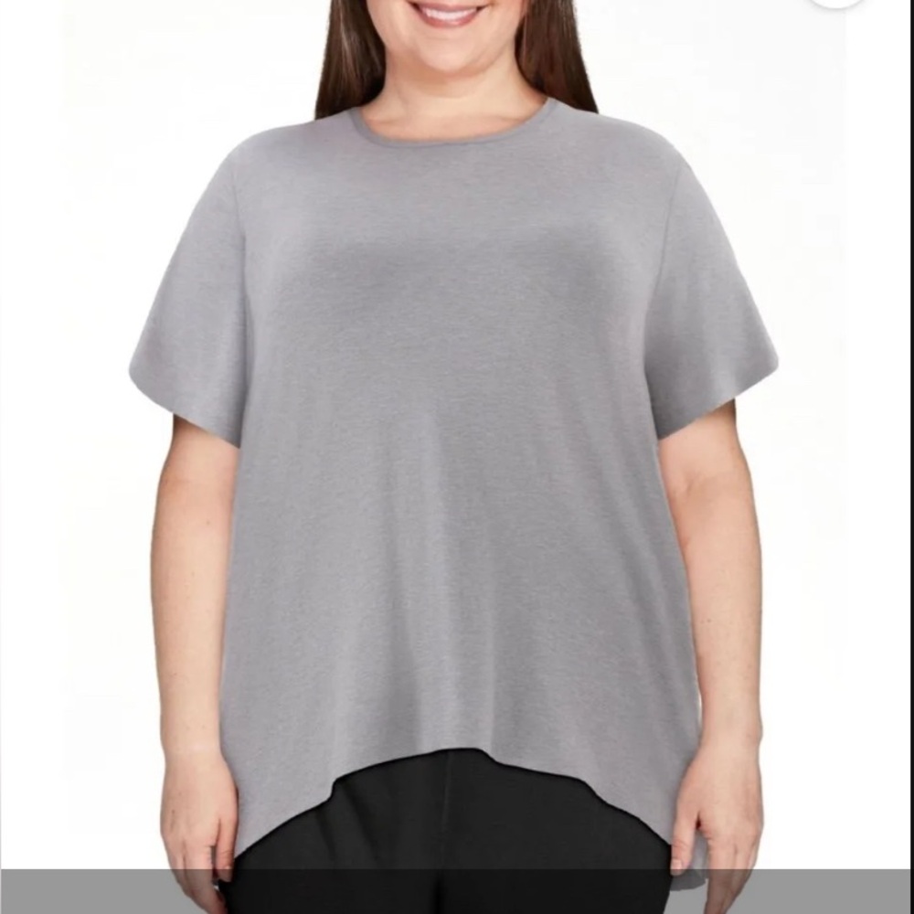 NWT 3X buttercore soft t shirt gray very stretchy 909